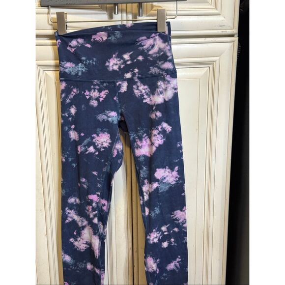 Lululemon Women's High Rise Align Circulate Tie Dye Pull-on Leggings Blue Size 4 - Picture 1 of 7